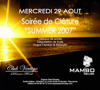 CLOTURE SUMMER 2007